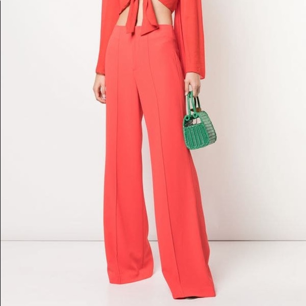 Alice + Olivia flared high rise poppy trousers